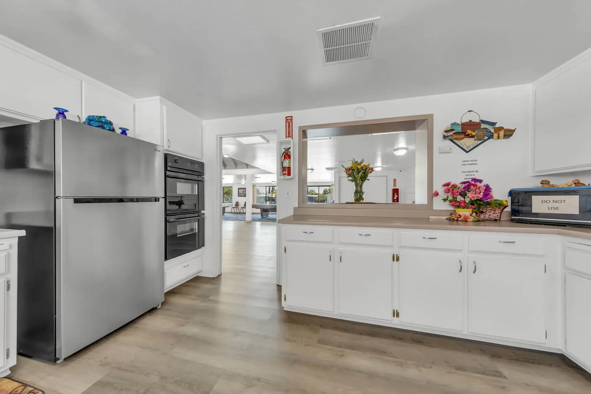 Kitchen of the Clubhouse of Meadowbrook Mobile Home Park.